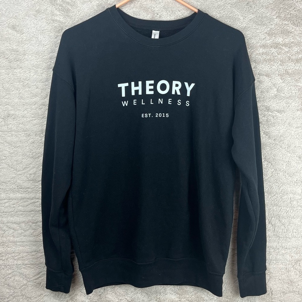 Theory Wellness Black Sweatshirt Super Soft Maine Dispensary Small